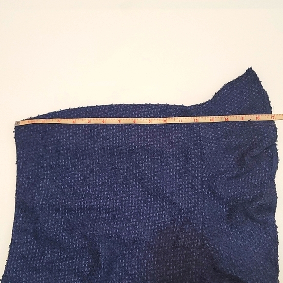 ESCADA Tweed Fit and Flare Navy Blue Skirt - Picture 8 of 10